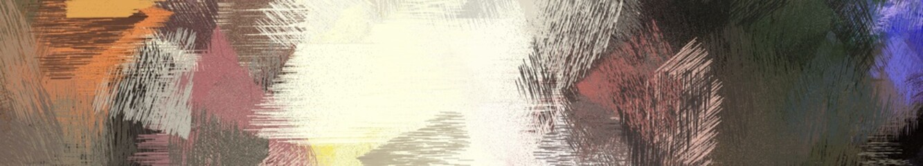 wide landscape graphic with colorful brush strokes background with pastel gray, very dark blue and antique white. can be used for background, canvas or poster