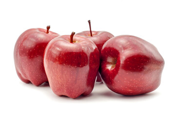red apples isolated on white