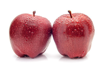 red apples isolated on white
