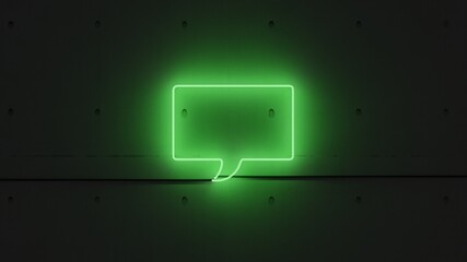 Símbolo bocadillo verde.