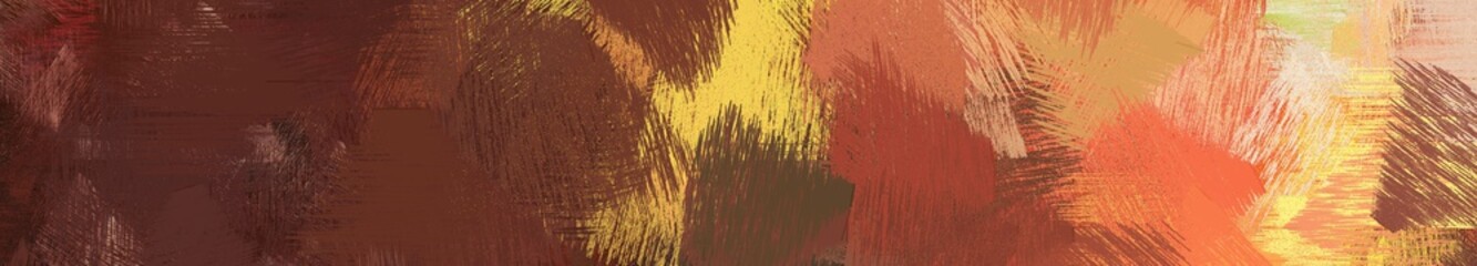 wide landscape graphic with artistic brush strokes background with old mauve, burly wood and peru