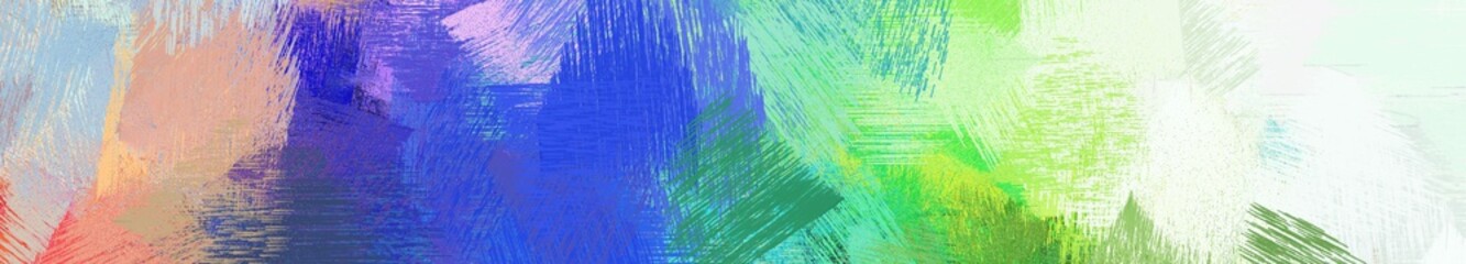 wide landscape graphic with creative brush strokes background with light gray, royal blue and slate blue. can be used for wallpaper, cards, poster or banner