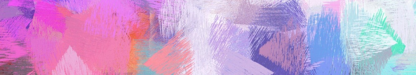 wide landscape graphic with creative brush strokes background with pastel violet, lavender and steel blue. can be used for wallpaper, cards, poster or banner