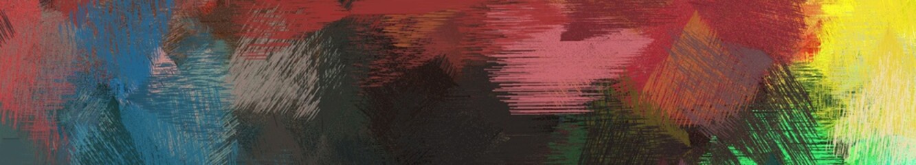 wide landscape graphic with art brush strokes background with dark slate gray, sandy brown and very dark violet