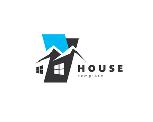 House silhouette Building Home roof logo symbol icon
