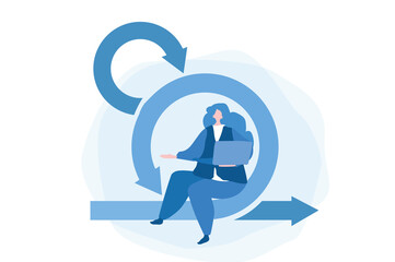 Agile project management, Vector illustration for web banner, infographics, mobile. 