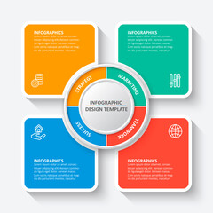 Abstract 3D Paper Infographics. Business template .Vector illustration