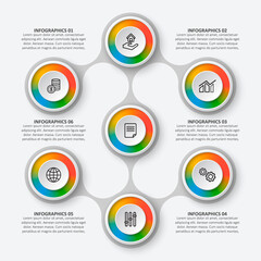 Abstract 3D Paper Infographics. Business template .Vector illustration