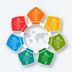 Abstract 3D Paper Infographics. Business template .Vector illustration