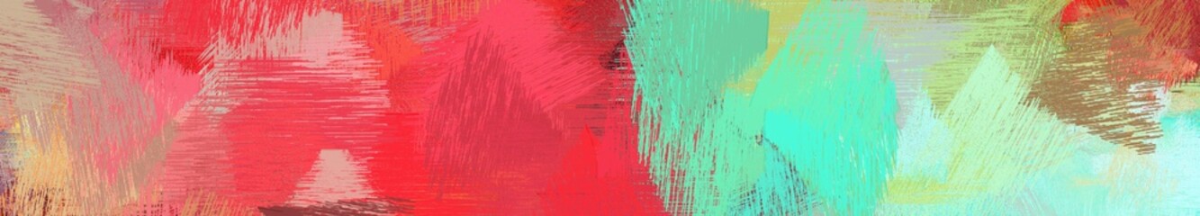wide landscape graphic with colorful brush strokes background with ash gray, tan and crimson. can be used for wallpaper, cards, poster or banner
