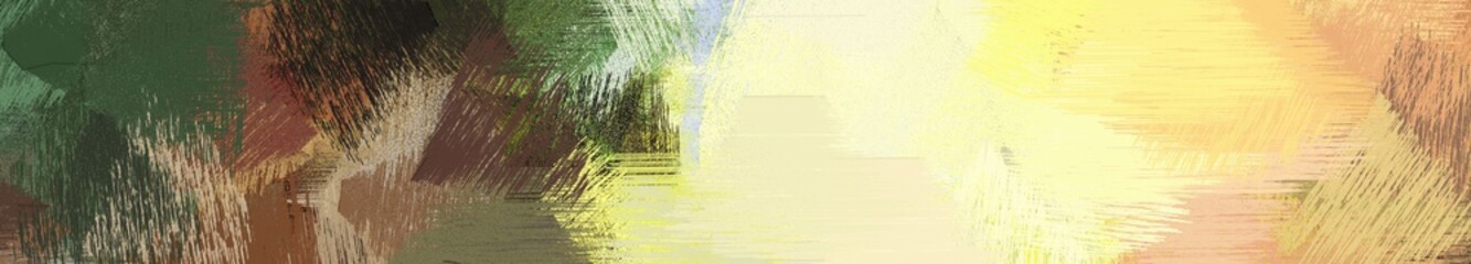 wide landscape graphic with abstract brush strokes background with dark slate gray, pale golden rod and pastel brown