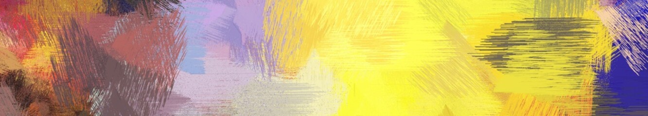 wide landscape graphic with creative brush strokes background with pastel orange, dark slate blue and pastel brown. can be used for background, canvas or poster