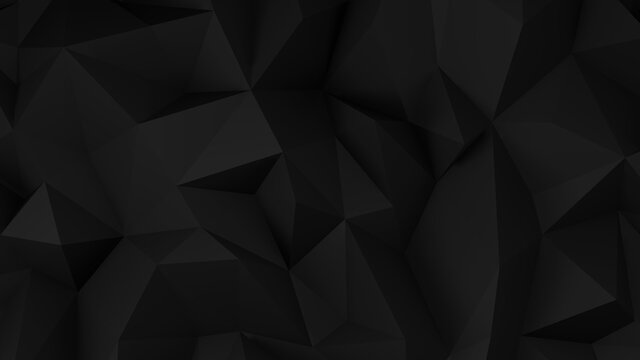 3D Abstract Polygonal Geometric Triangle Background, illustrator origami style. Dark and Black