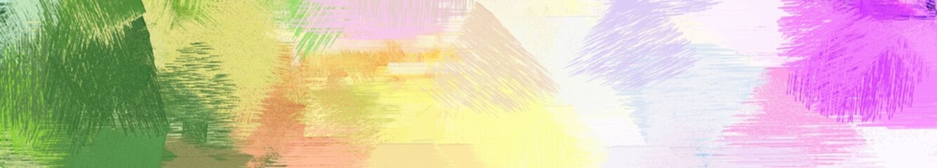 wide landscape graphic with abstract brush strokes background decoration with bisque, dark olive green and antique white. can be used for wallpaper, cards, poster or banner