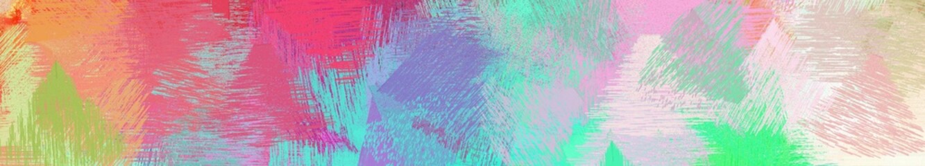 wide landscape graphic with modern brush strokes background with silver, medium turquoise and light gray