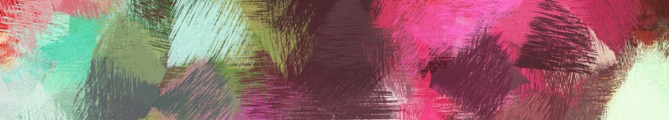 wide landscape graphic with modern brush strokes background with pastel brown, pastel gray and old mauve. can be used for wallpaper, cards, poster or banner