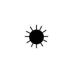 Sun sign. Black circle and rays sign eps ten