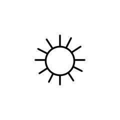Sun sign. Circle and rays sign. eps ten