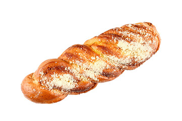 baguette with powdered sugar on an isolated background