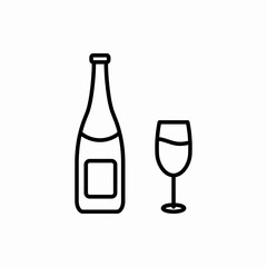 Outline champagne icon.Champagne vector illustration. Symbol for web and mobile
