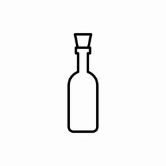 Outline champagne bottle icon.Champagne bottle vector illustration. Symbol for web and mobile