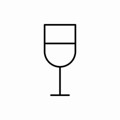 Outline champagne glass icon.Champagne glass vector illustration. Symbol for web and mobile