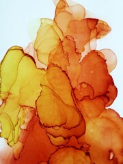 Alcohol Ink Fire Flame. Ink Floral Design. Bright  © Ольга Балан