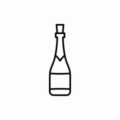 Outline champagnebottle icon.Champagnebottle vector illustration. Symbol for web and mobile