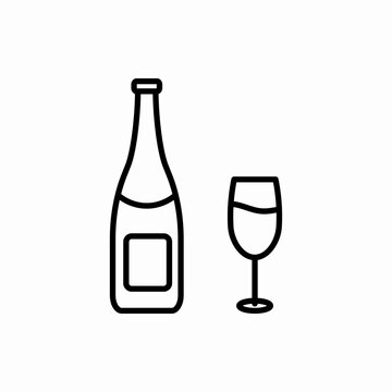 Outline champagne icon.Champagne vector illustration. Symbol for web and mobile