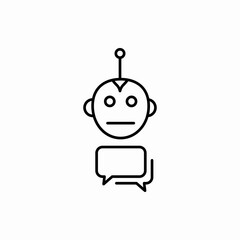 Outline chat bot icon.Chat bot vector illustration. Symbol for web and mobile