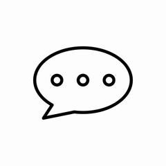 Outline chat bubble icon.Chat bubble vector illustration. Symbol for web and mobile