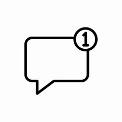 Outline chat notification icon.Chat notification vector illustration. Symbol for web and mobile