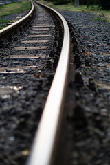 railway tracks in the morning