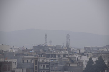 Polluted city Air pollution 