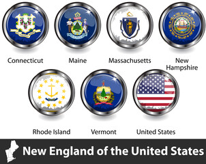 Flags of New England, US