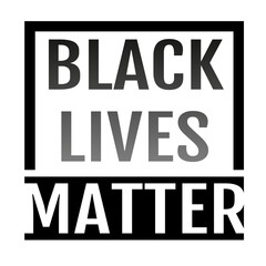 Black Lives Matter. Protest Banner about Human Right of Black People in US. America. Vector Illustration. 