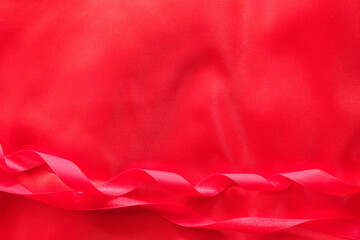 red satin fabric background