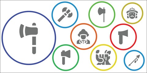 axe icon set