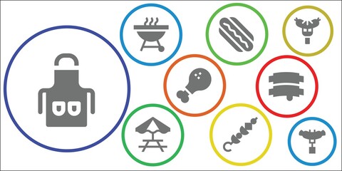 Fototapeta premium barbecue icon set