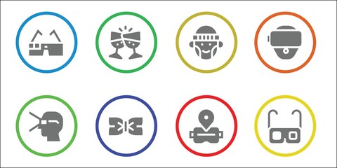 Fototapeta premium glasses icon set