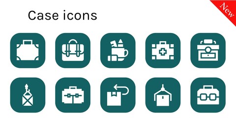 Modern Simple Set of case Vector filled Icons
