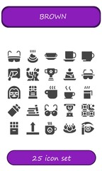brown icon set