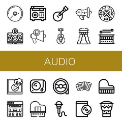 audio icon set