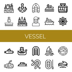 vessel icon set