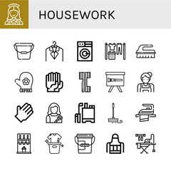 Set of housework icons