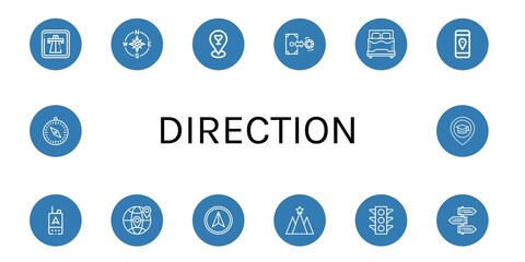 Set of direction icons