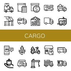 Set of cargo icons