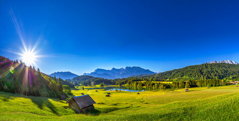 Geroldsee mit Karwendel, Bayern, Deutschland