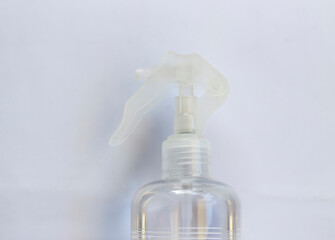 the tip of the head of the alcohol spray bottle