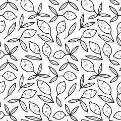 Lemon seamless pattern. Ideal for background, wallpaper, textile, backdrop, wrapping paper. Pattern design.